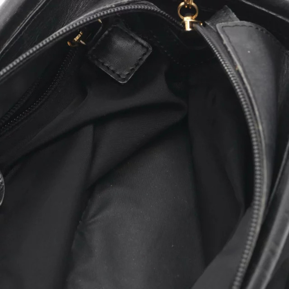 Celine Black Circle Leather Handbag - Picture 5 of 9